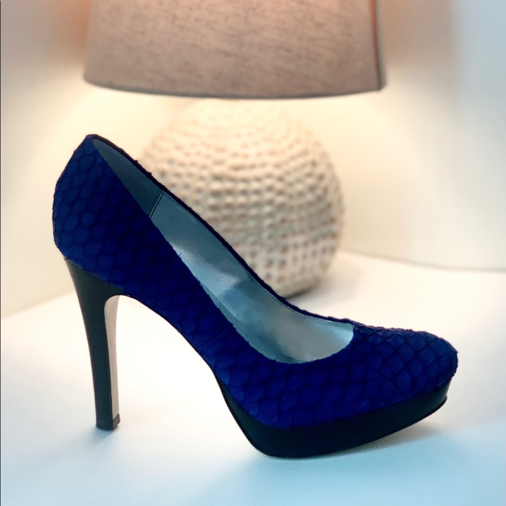 Leather Cobalt Blue Calvin Klein Heels